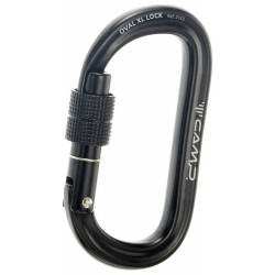 OVAL XL LOCK BLACK - Moschettone ovale in lega d'alluminio