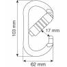 OVAL PLUS 3LOCK - Moschettone ovale in acciaio