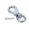 Moschettone in ottone cromato Trem CON ANELLO GIREVOLE