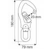 SWIVEL ALU HOOK 3LOCK - Connettore in lega d'alluminio