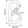 OVAL STANDARD LOCK - Moschettone ovale in acciaio