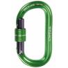 OVAL XL LOCK - Moschettone in alluminio blu/verde