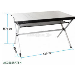 ACCELERATE 4/6 - Tavolo  con ripiano arrotolabile