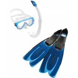 SNORKELING SET AGUA Set completo di maschera,boccaglio e pinne