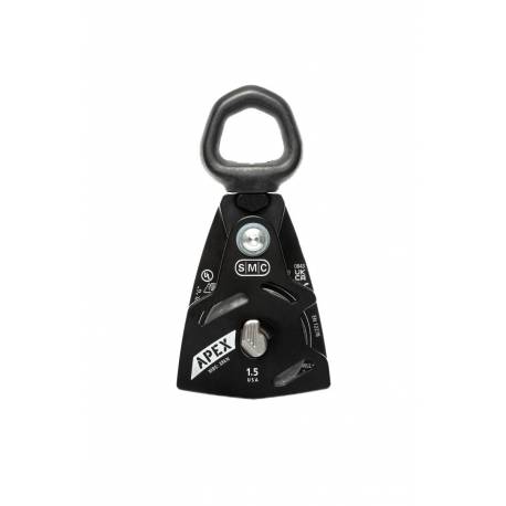 Apex 1.5" Swivel Pulley - Black carrucola