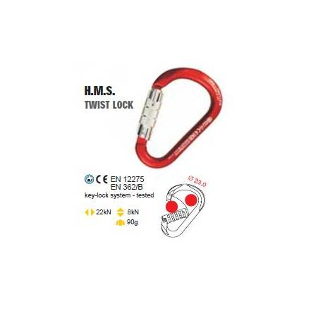 Moschettone apertura grande Kong H.M.S TWIST LOCK