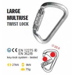 Moschettone carico pesante Kong LARGE MULTIUSE TWIST LOCK